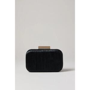 Sondra Roberts Black Pleated Clutch